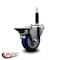 Service Caster 3.5'' Blue Poly Swivel 3/4'' Expanding Stem Caster with Brake SCC-EX20S3514-PPUB-BLUE-PLB-34 - alternate 2
